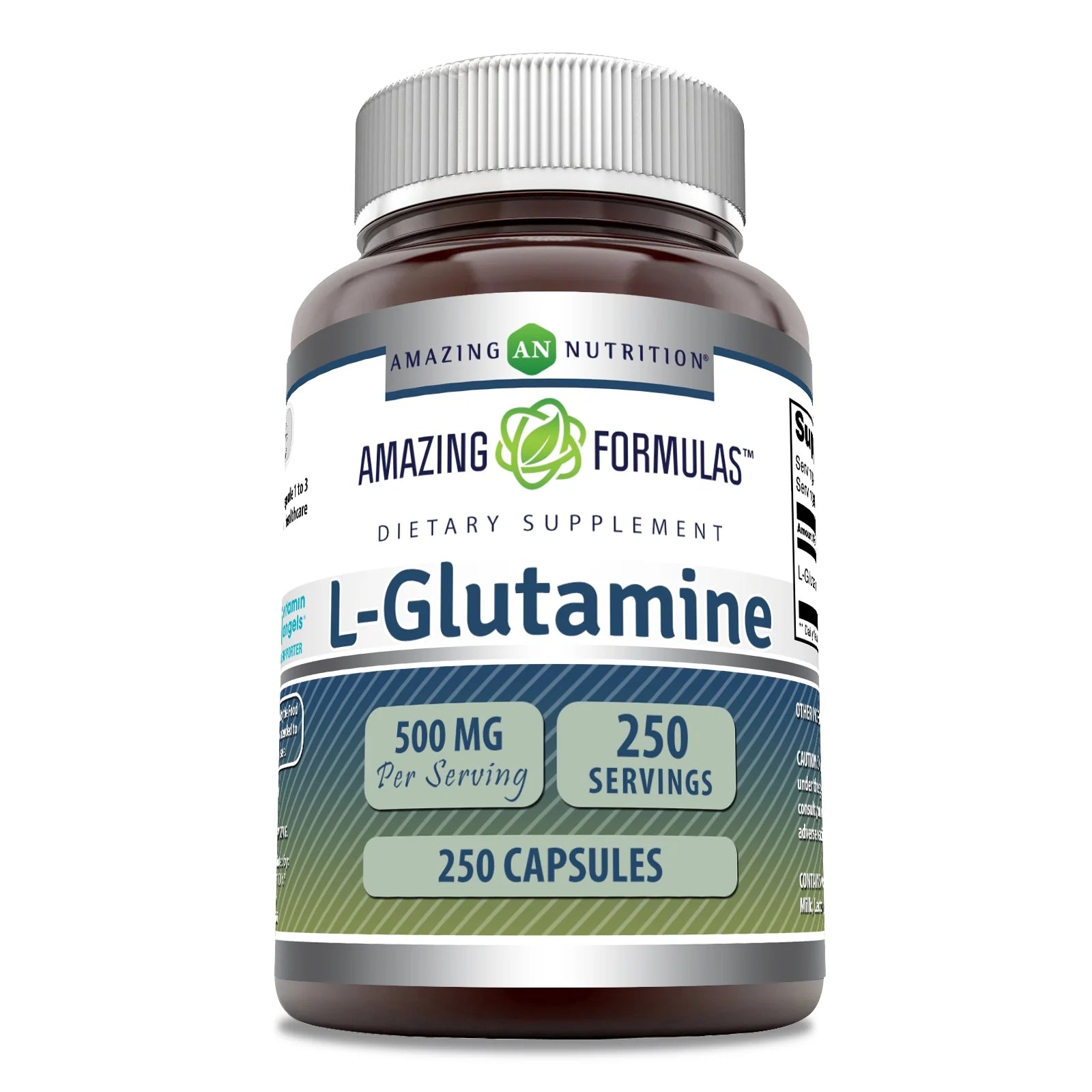 T L-Glutamine 500Mg 120 Capsules Supplement | Non-Gmo | Gluten Free | Made in USA