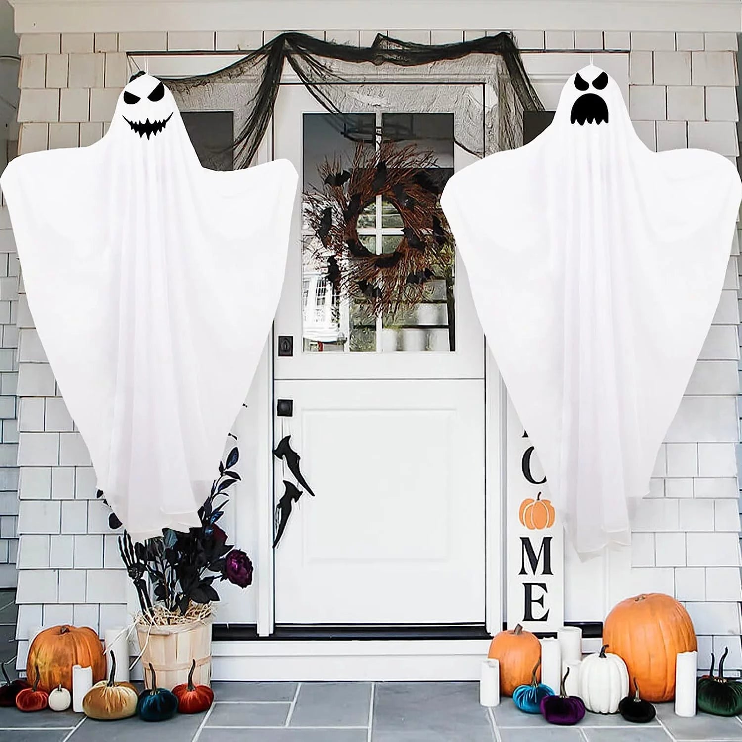 Halloween 2 Pack 50 Inch Ghost Outdoor LED Light 