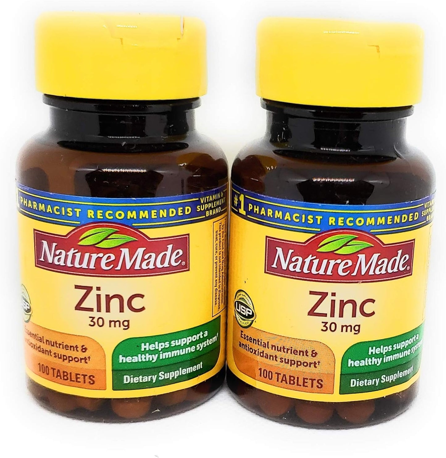 T Zinc 30 Mg, Dietary Supplement for Immune Health and Antioxidant Support, 100 Tablets, 100 Day Supply