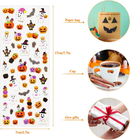 Halloween 6 Sheets Stickers for Kids 