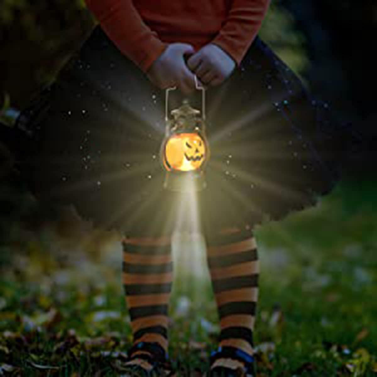 Pumpkin Light up Lantern for Kids (3-Pack)