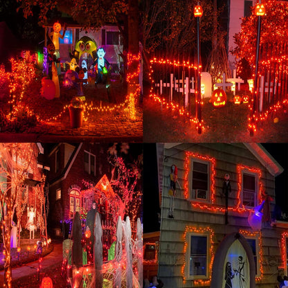 Halloween Extendable Halloween LED Lights, 82FT, 200 lights 