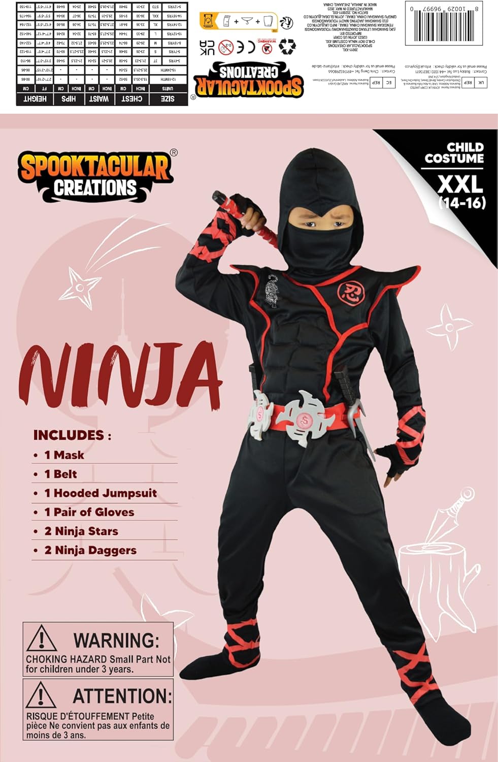 Halloween Ninja Costume for Kids