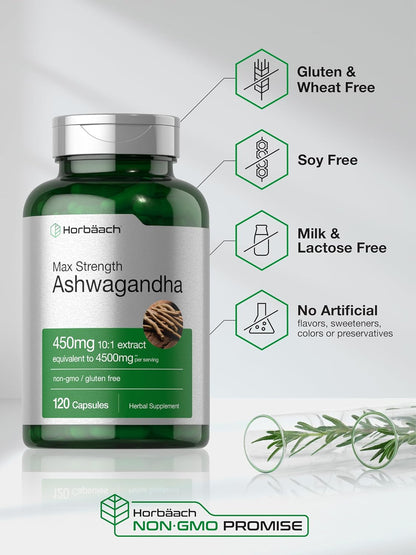 Ashwagandha 450 mg, 120 Capsules