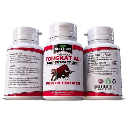 Test Tongkat Al LONGJACK PASAK BUMI GRADE a ROOT EXTRACT SUPPLEMENT 200:1 60 Capsules