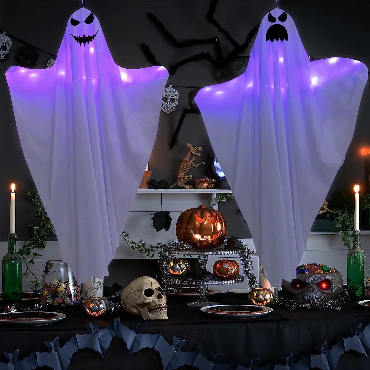 Halloween 2 Pack 50 Inch Ghost Outdoor LED Light 