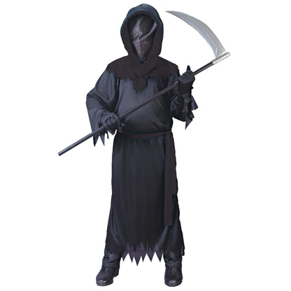 Halloween Faceless Black Phantom Reaper Costume for kids