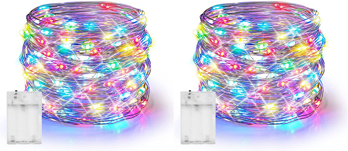 Halloween Fairy String Lights, 20FT 60 LED Copper Wire Battery Operated Waterproof Lights