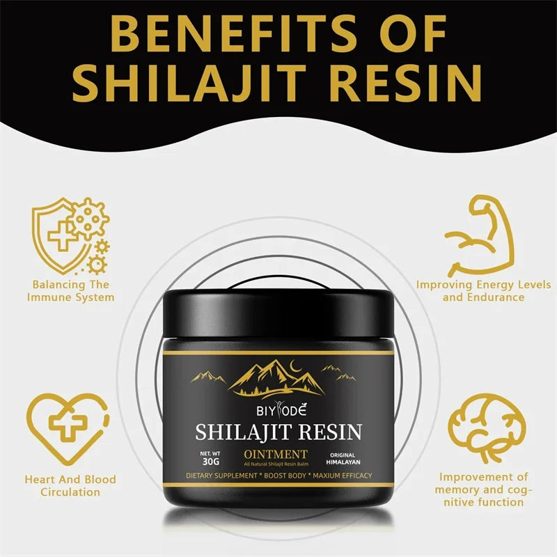 Pure Himalayan Shilajit Resin with Spoon with 85+ Trace Minerals & Fulvic Acid Care Lab Fulvic Acid Tested