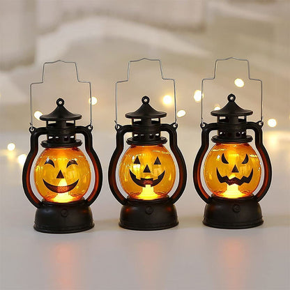 Pumpkin Light up Lantern for Kids (3-Pack)