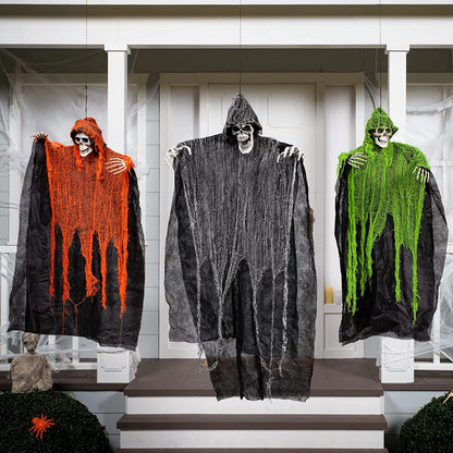  Halloween Hanging Grim Reapers 3 Pack - One 47” and Two 35” 