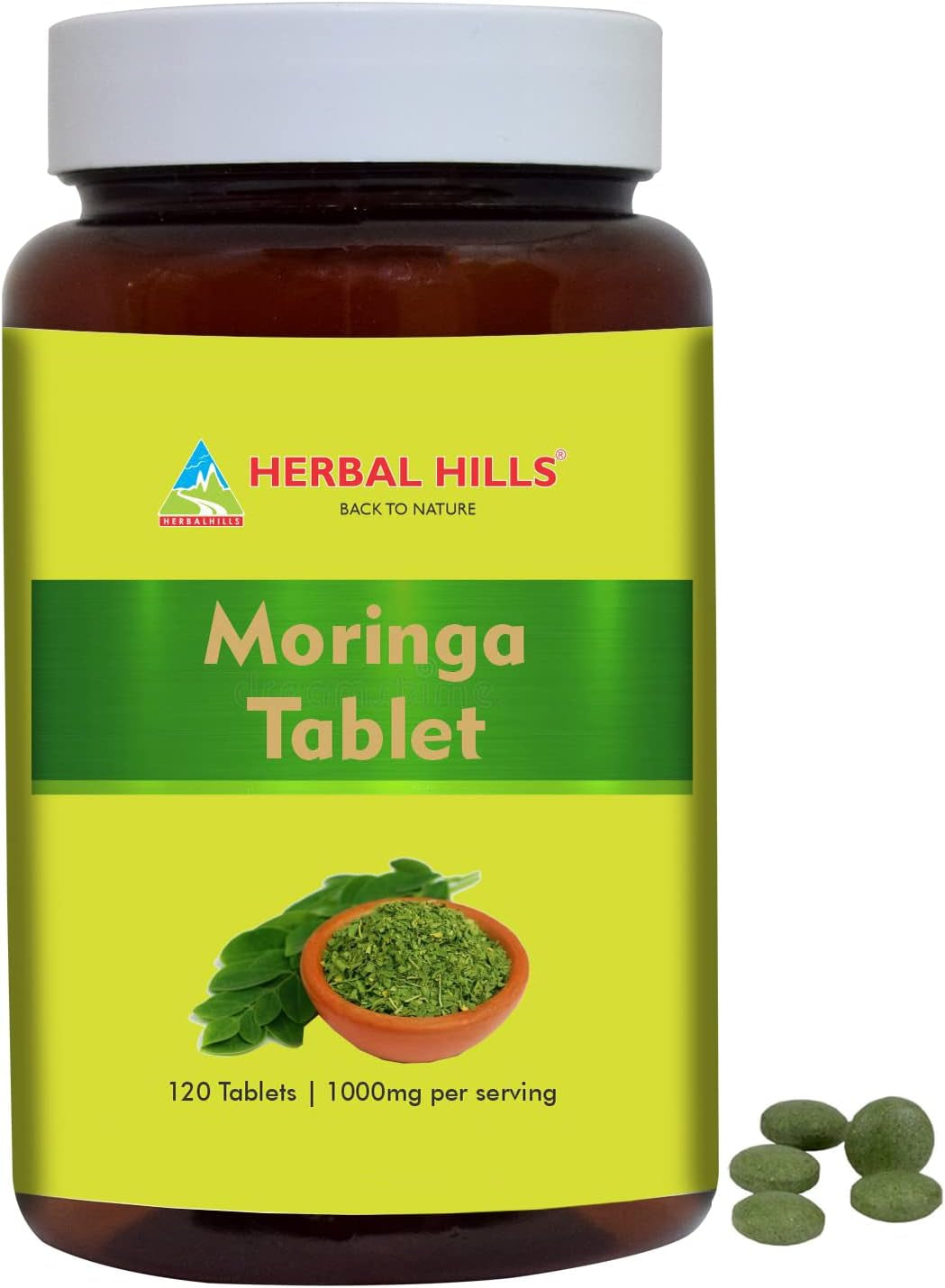 Moringa Leaf | Pure Powder in a Tablet | 120 Count,1000 Mg