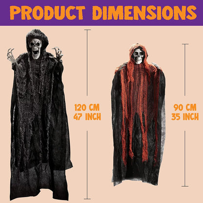  Halloween Hanging Grim Reapers 3 Pack - One 47” and Two 35” 