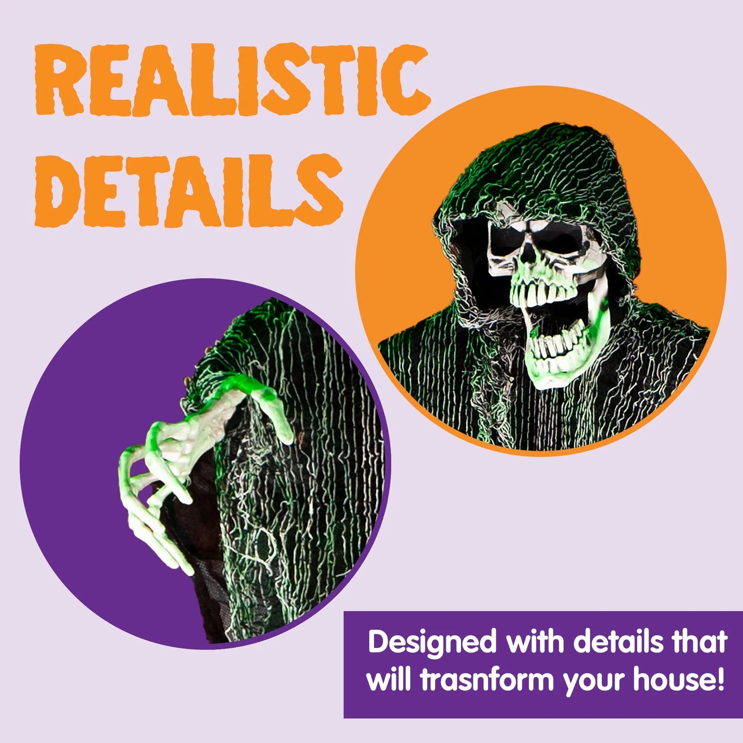  Halloween Hanging Grim Reapers 3 Pack - One 47” and Two 35” 