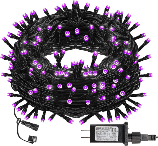 Halloween 300 LED String Lights, 100FT Connectable String Lights with 8 Lighting Modes