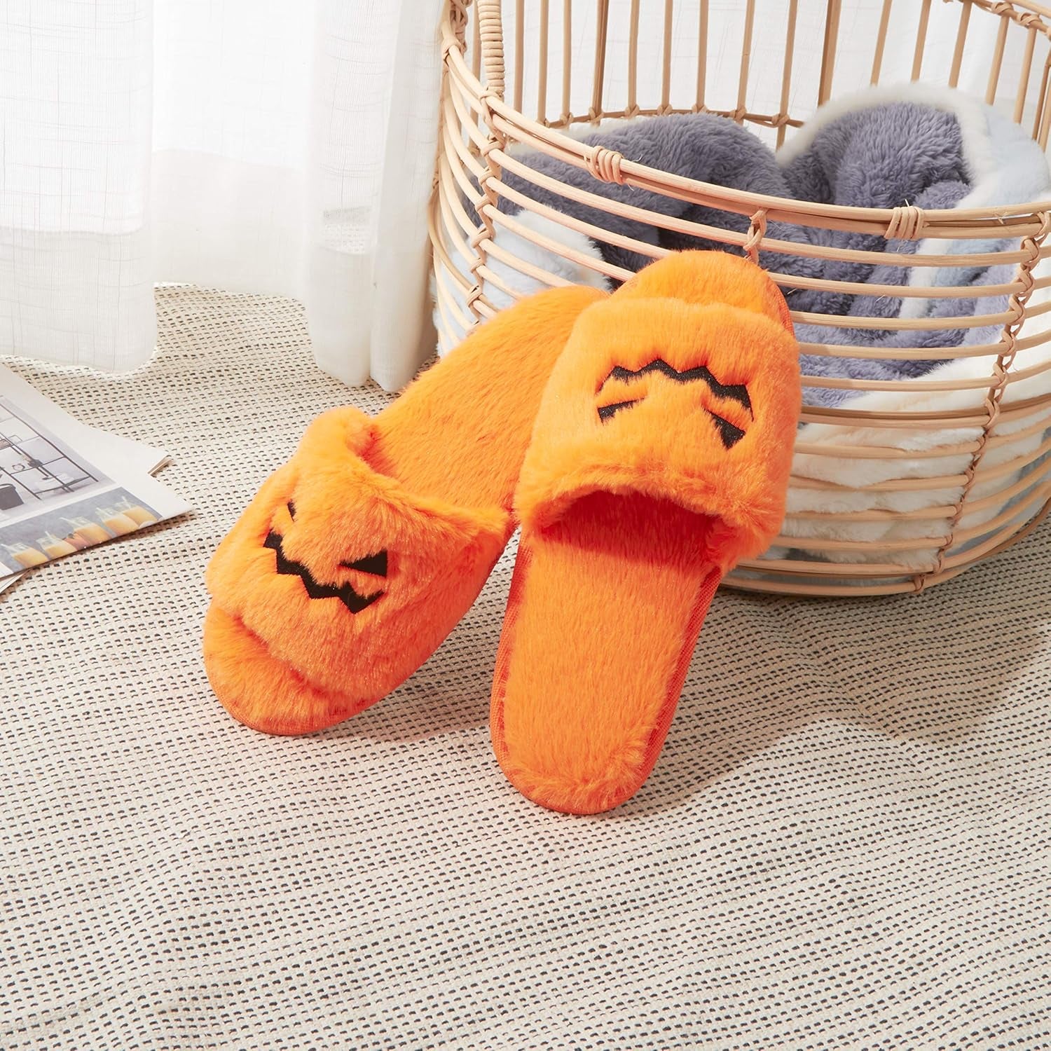 Halloween Pumpkin Slippers 